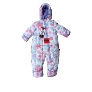 Spyder Kids Snowsuit Bunting Snowsuit 9 12 Months Purple Pink Blue Snowflake